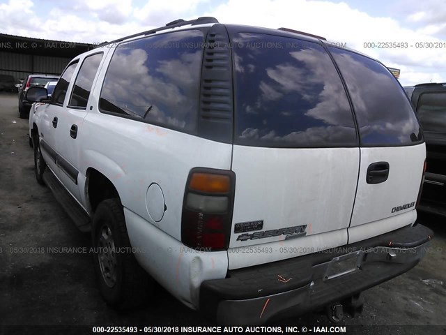 3GNEC16TXYG104160 - 2000 CHEVROLET SUBURBAN C1500 WHITE photo 3