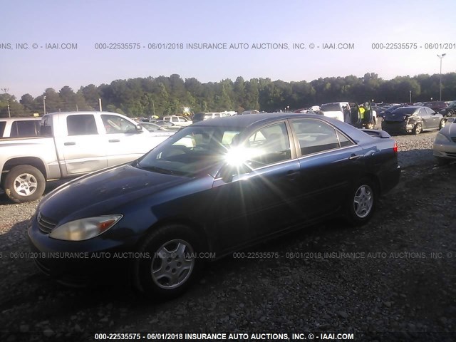 4T1BE32K42U550044 - 2002 TOYOTA CAMRY LE/XLE/SE ლურჯი ფოტო 2