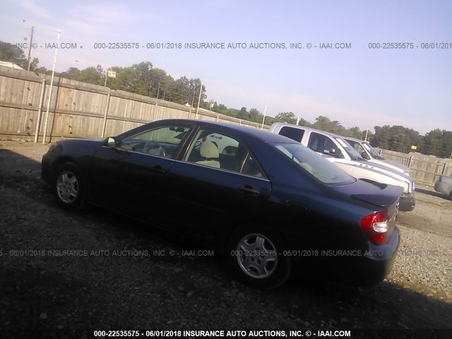 4T1BE32K42U550044 - 2002 TOYOTA CAMRY LE/XLE/SE ლურჯი ფოტო 3