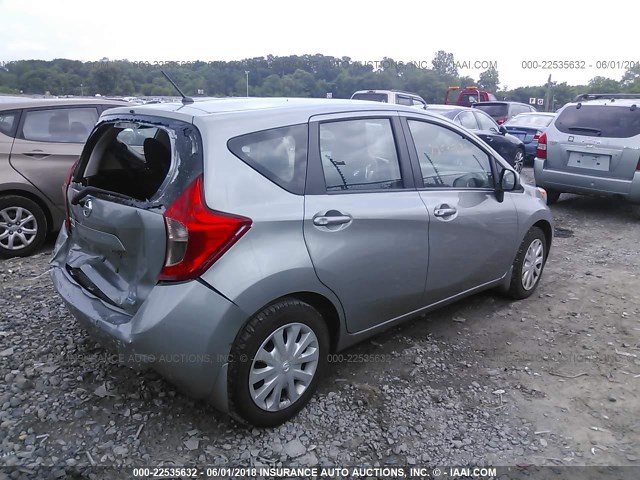 3N1CE2CP5EL383093 - 2014 NISSAN VERSA NOTE S/S PLUS/SV/SL GRAY photo 4