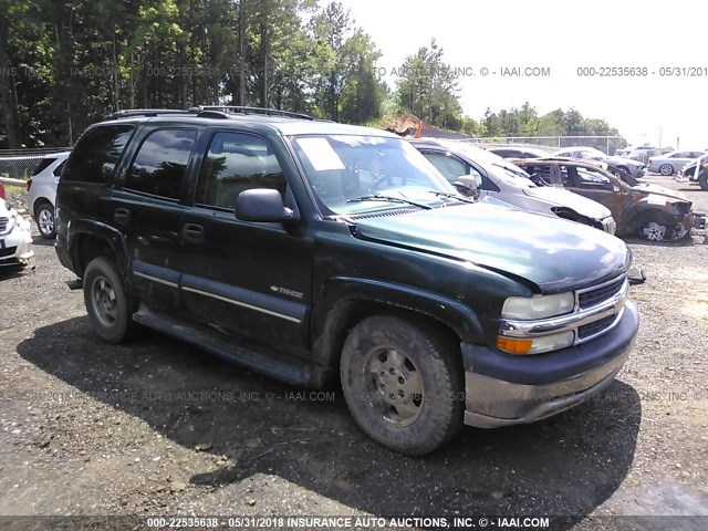 1GNEC13Z62R246747 - 2002 CHEVROLET TAHOE C1500 GREEN photo 1