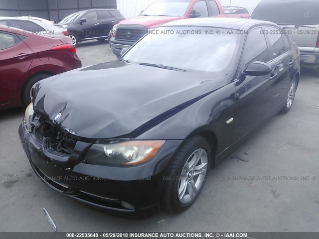 WBAVC53558FZ83829 - 2008 BMW 328 I SULEV BLACK photo 2