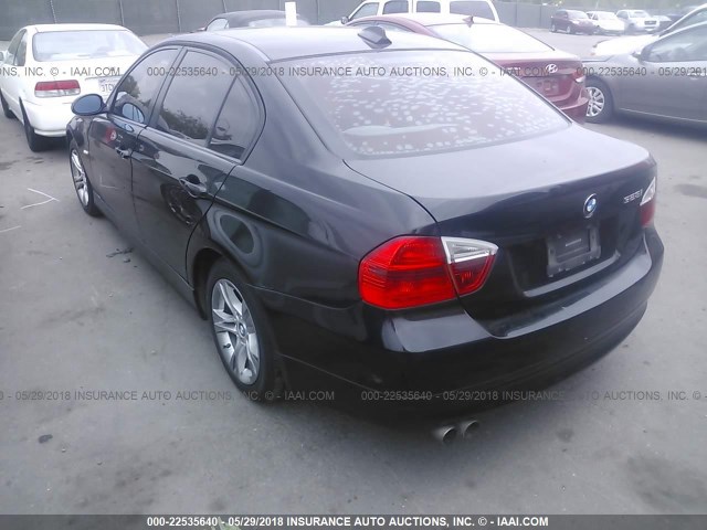 WBAVC53558FZ83829 - 2008 BMW 328 I SULEV BLACK photo 3