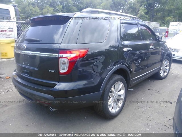 1FM5K8F83DGA64781 - 2013 FORD EXPLORER LIMITED შავი ფოტო 4