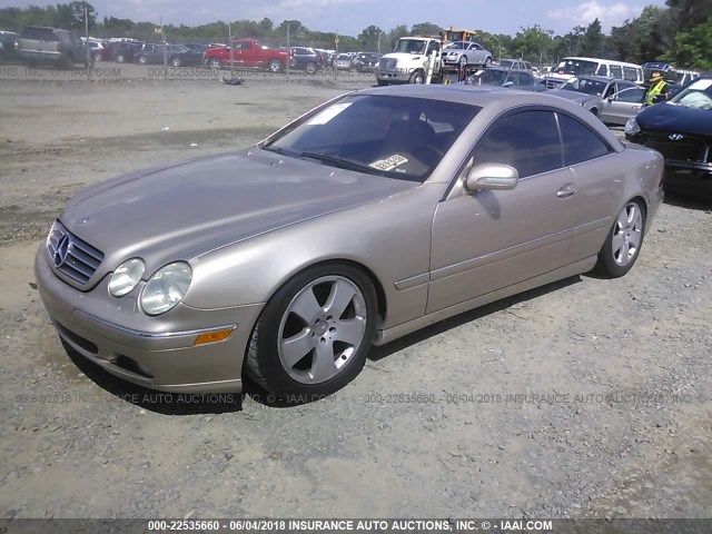 WDBPJ75J82A025696 - 2002 MERCEDES-BENZ CL 500 GOLD photo 2