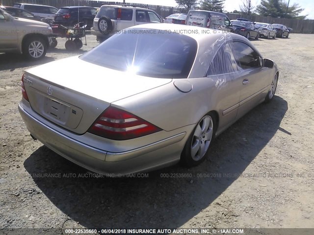 WDBPJ75J82A025696 - 2002 MERCEDES-BENZ CL 500 GOLD photo 4