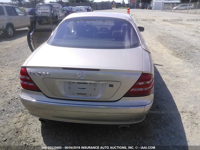 WDBPJ75J82A025696 - 2002 MERCEDES-BENZ CL 500 GOLD photo 6