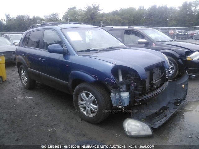 KM8JN12DX6U417232 - 2006 HYUNDAI TUCSON GLS/LIMITED BLUE photo 1