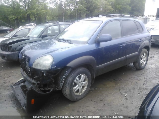 KM8JN12DX6U417232 - 2006 HYUNDAI TUCSON GLS/LIMITED BLUE photo 2