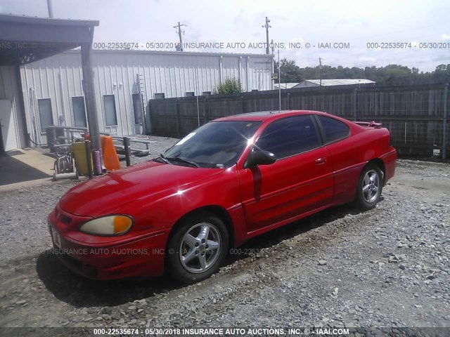 1G2NW12E72C254720 - 2002 PONTIAC GRAND AM GT RED photo 2