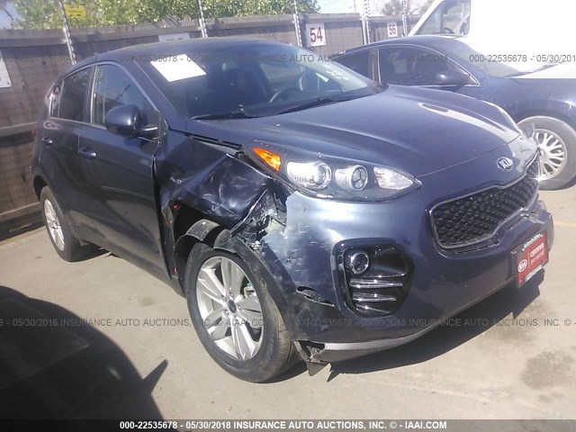 KNDPMCAC4J7312392 - 2018 KIA SPORTAGE LX BLUE photo 1