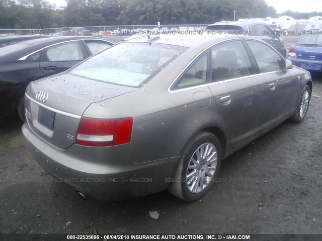 WAUDG74F26N063498 - 2006 AUDI A6 3.2 QUATTRO TAN photo 4