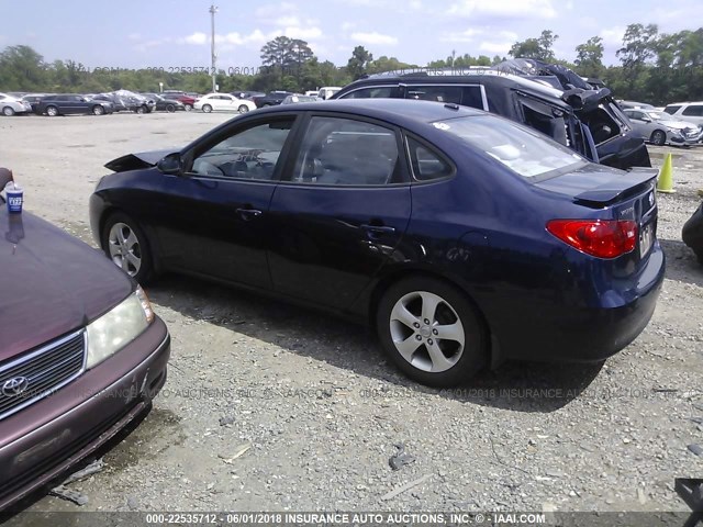 KMHDU46DX8U291534 - 2008 HYUNDAI ELANTRA GLS/SE/LIMITED BLUE photo 3