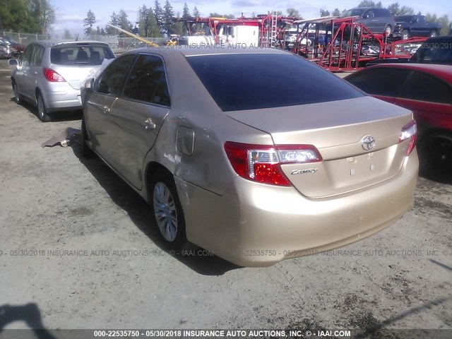 4T1BF1FK7CU033821 - 2012 TOYOTA CAMRY SE/LE/XLE 金色 照片 3