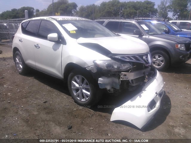 JN8AZ1MU0CW112865 - 2012 NISSAN MURANO S/SL/LE WHITE photo 1