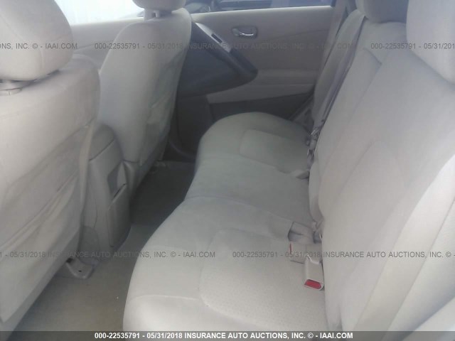 JN8AZ1MU0CW112865 - 2012 NISSAN MURANO S/SL/LE WHITE photo 8