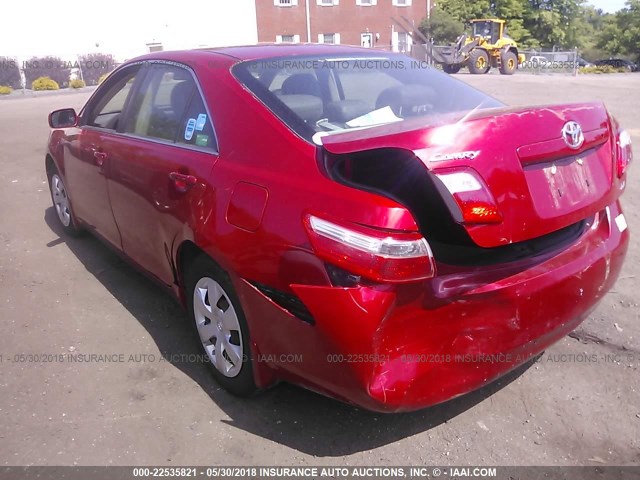 4T1BE46K57U099813 - 2007 TOYOTA CAMRY NEW GENERAT CE/LE/XLE/SE RED photo 3