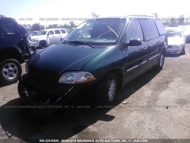 2FMZA51481BB93027 - 2001 FORD WINDSTAR LX GREEN photo 2