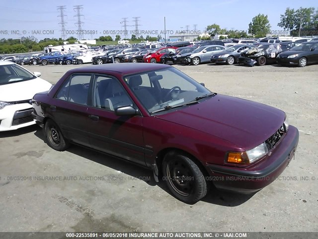 JM1BG2282L0139294 - 1990 MAZDA PROTEGE MAROON photo 1