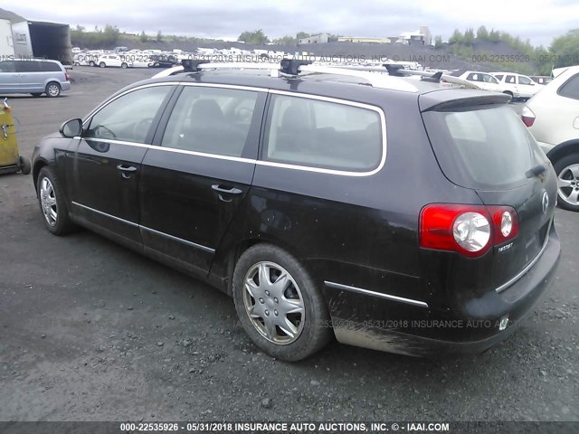 WVWXK73C89E135346 - 2009 VOLKSWAGEN PASSAT WAGON TURBO BLACK photo 3