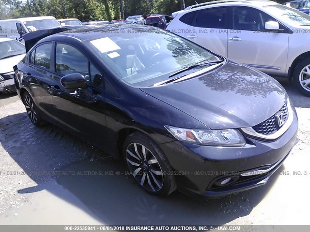 2HGFB2F97EH504636 - 2014 HONDA CIVIC EXL BLACK photo 1