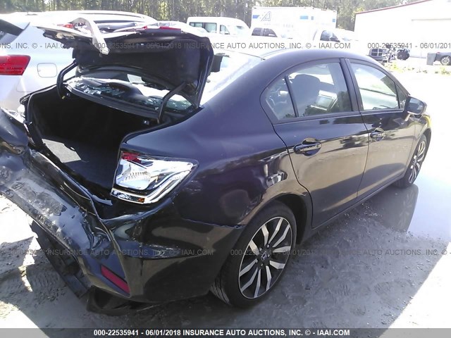 2HGFB2F97EH504636 - 2014 HONDA CIVIC EXL BLACK photo 4