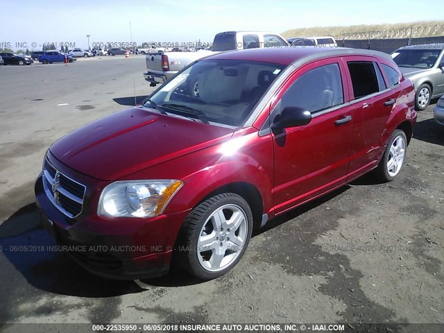 1B3HB48B88D559828 - 2008 DODGE CALIBER SXT RED photo 2