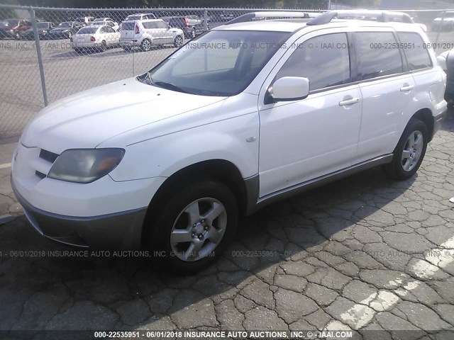 JA4LX41F94U057857 - 2004 MITSUBISHI OUTLANDER XLS WHITE photo 2