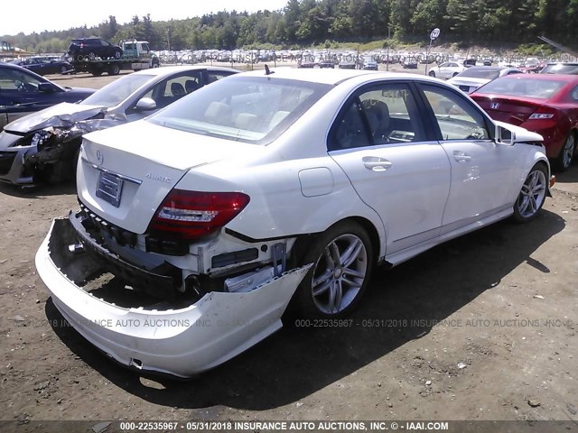 WDDGF8BB2CR211863 - 2012 MERCEDES-BENZ C 300 4MATIC WHITE photo 4