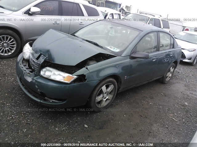 1G8AL55FX7Z169545 - 2007 SATURN ION LEVEL 3 GREEN photo 2