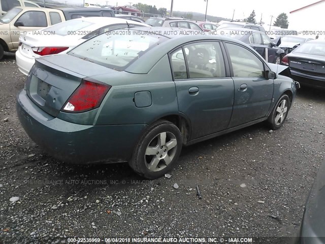 1G8AL55FX7Z169545 - 2007 SATURN ION LEVEL 3 GREEN photo 4