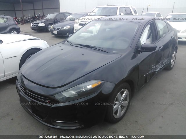 1C3CDFBB3GD762345 - 2016 DODGE DART SXT BLACK photo 2