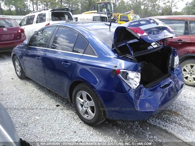 1G1PC5SBXD7135722 - 2013 CHEVROLET CRUZE LT BLUE photo 3