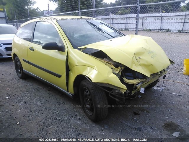3FAFP31332R225070 - 2002 FORD FOCUS ZX3 YELLOW photo 1