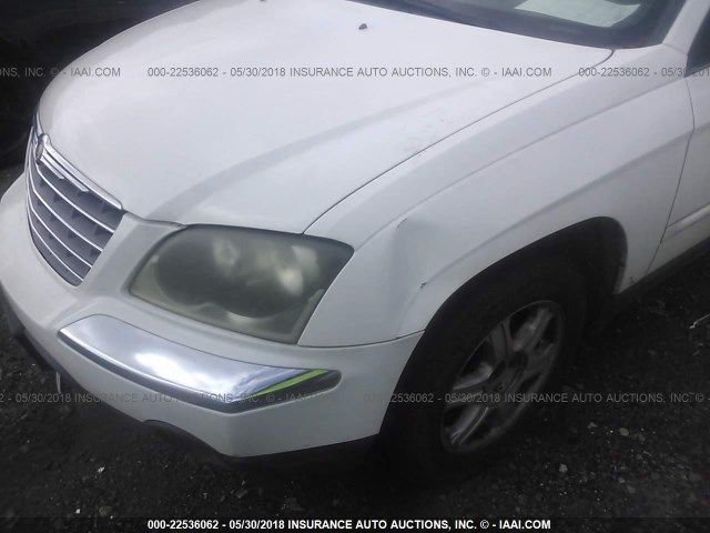 2C4GM68445R660312 - 2005 CHRYSLER PACIFICA TOURING WHITE photo 6