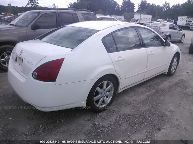 1N4BA41E45C865959 - 2005 NISSAN MAXIMA SE/SL WHITE photo 4