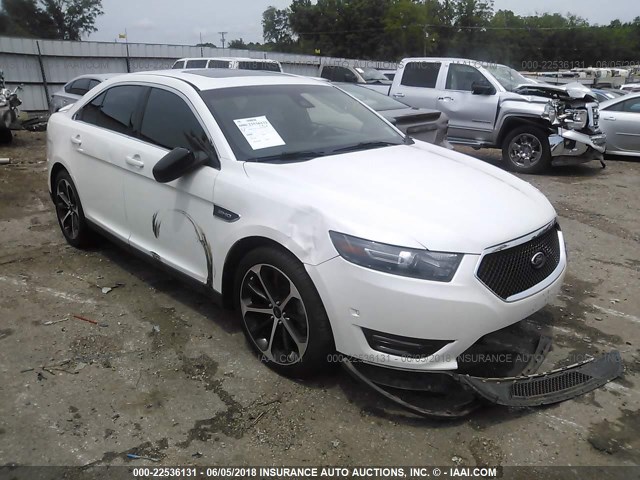 1FAHP2KT0EG123576 - 2014 FORD TAURUS SHO WHITE photo 1