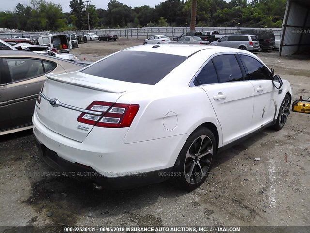 1FAHP2KT0EG123576 - 2014 FORD TAURUS SHO WHITE photo 4