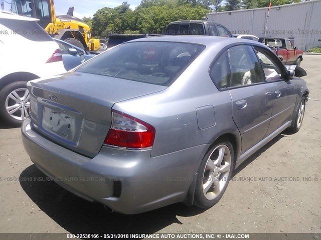 4S3BL626987209566 - 2008 SUBARU LEGACY 2.5I LIMITED GRAY photo 4