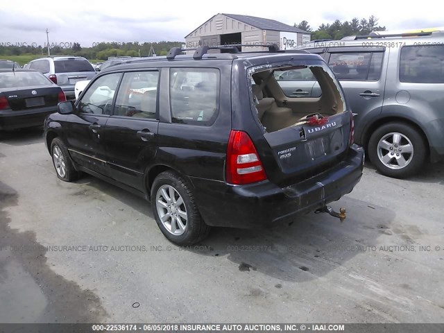 JF1SG65635H711596 - 2005 SUBARU FORESTER 2.5XS შავი ფოტო 3