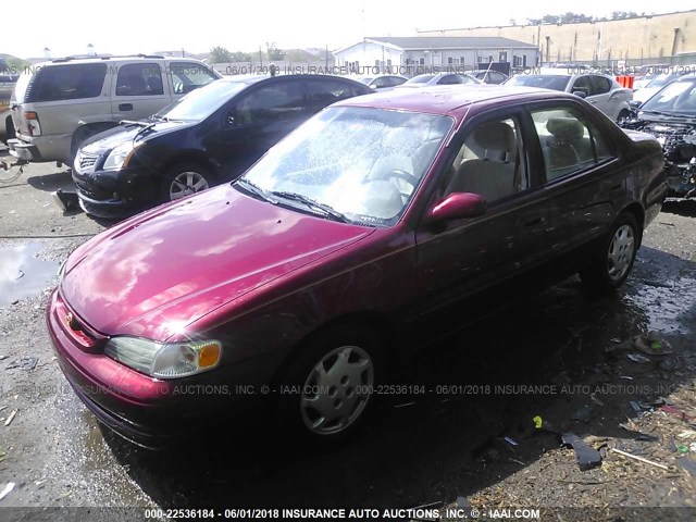 2T1BR12E0XC113959 - 1999 TOYOTA COROLLA VE/CE/LE 勃艮第红 照片 2