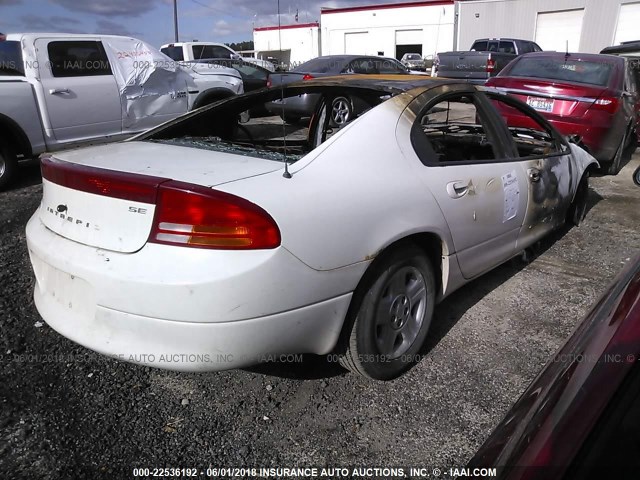 2B3HD46R44H706475 - 2004 DODGE INTREPID SE WHITE photo 4