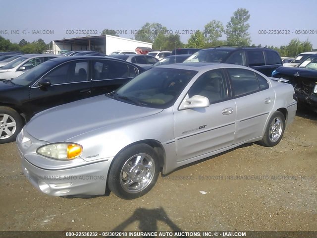 1G2NW52E42M571646 - 2002 PONTIAC GRAND AM GT GRAY photo 2