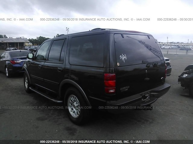 1FMRU15W51LA58826 - 2001 FORD EXPEDITION XLT BLACK photo 3