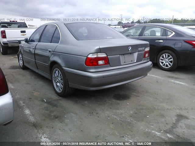 WBADT43442GY43463 - 2002 BMW 525 I AUTOMATIC GRAY photo 3