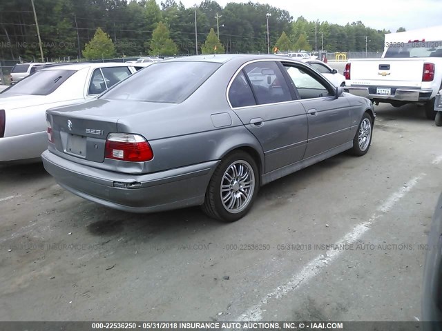 WBADT43442GY43463 - 2002 BMW 525 I AUTOMATIC GRAY photo 4