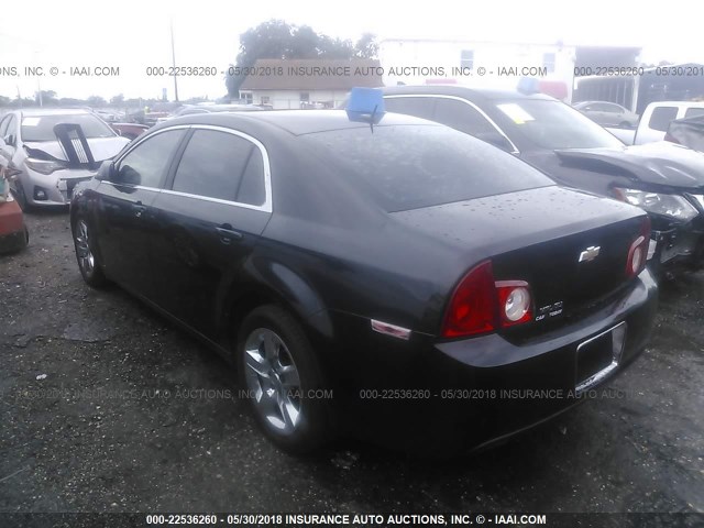 1G1ZB5EB1AF111978 - 2010 CHEVROLET MALIBU LS BLACK photo 3