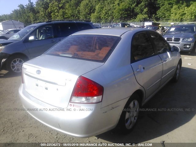 KNAFE221095656600 - 2009 KIA SPECTRA EX/LX/SX SILVER photo 4