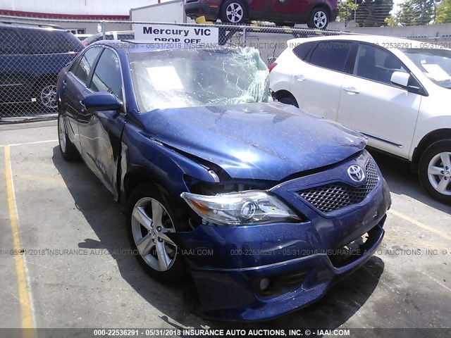 4T1BF3EK0BU661991 - 2011 TOYOTA CAMRY SE/LE/XLE Dark Blue photo 1