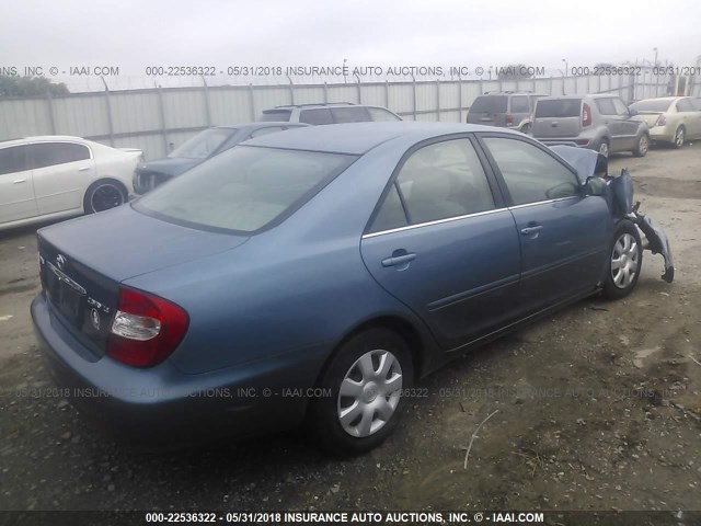 4T1BE32K74U893725 - 2004 TOYOTA CAMRY LE/XLE/SE 蓝色 照片 4